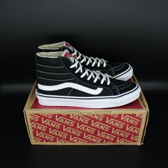VANS Black White Sk8-Hi Slim Women - Picture 4 of 7